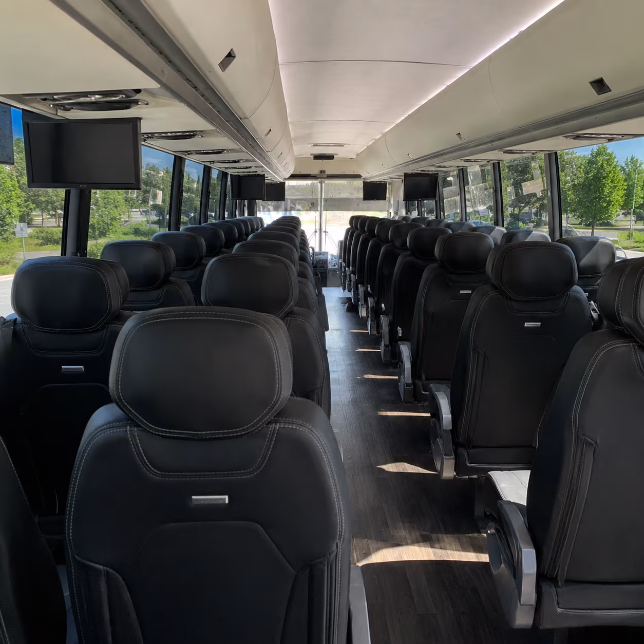 lancaster charter bus rental interior