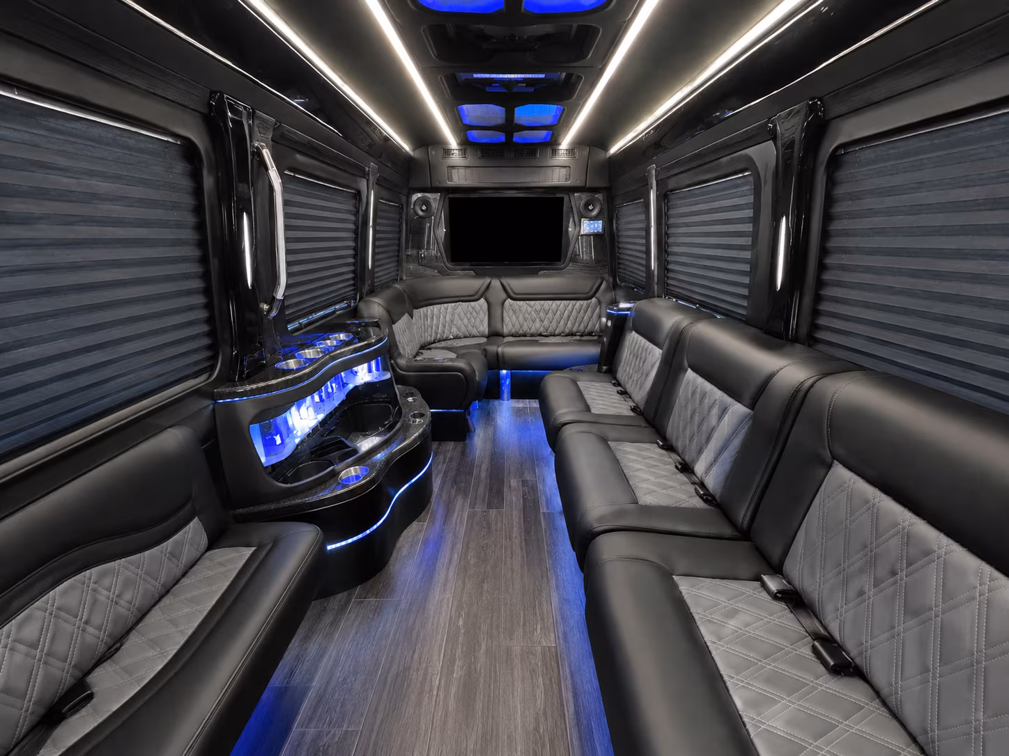 palmdale 30 passenger party bus inside
