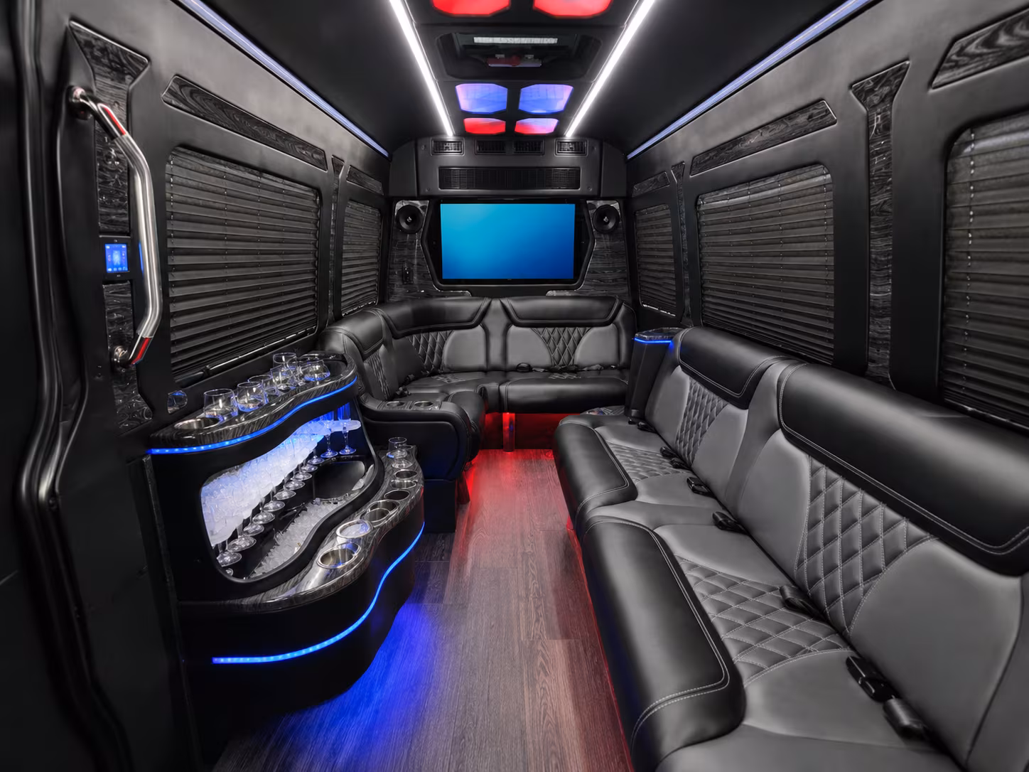palmdale 50 passenger party bus interior